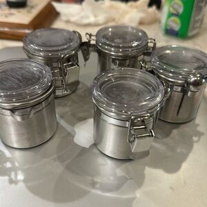 Mini steel canisters FINAL PRICE❤️